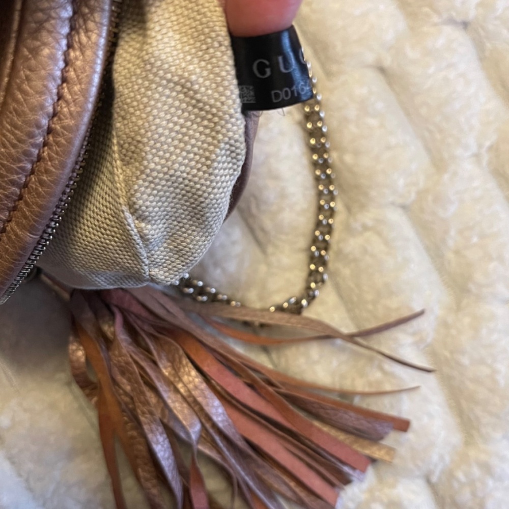 Gucci Soho Disco round Small Crossbody Bag - Metallic Rose Gold Authentic - Picture 9 of 12